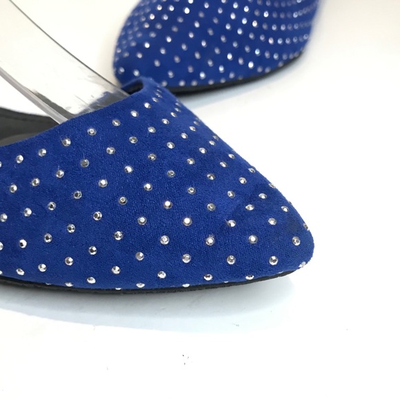 {STEVE MADDEN} Elusions Blue Bling D'orsay Flats - Picture 3 of 15